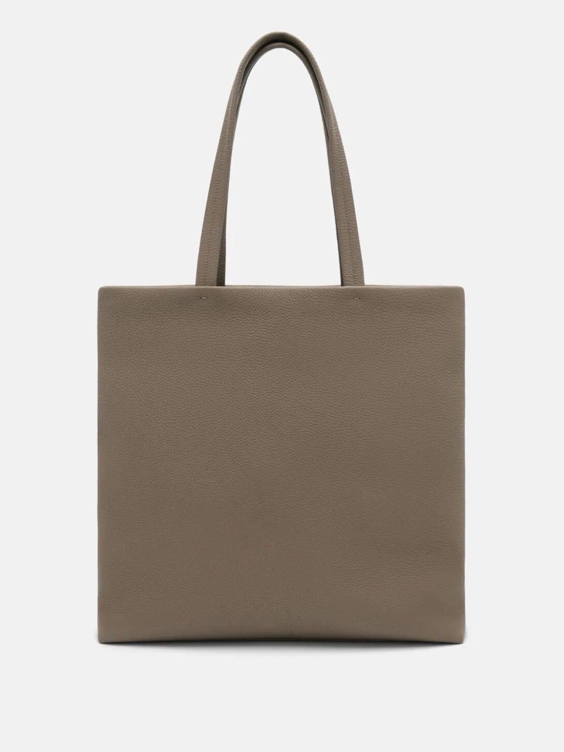 Asher Leather Tote Bag - Dark Taupe