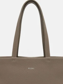 Asher Leather Tote Bag - Dark Taupe