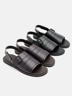 Backstrap Sandals - Dark Brown