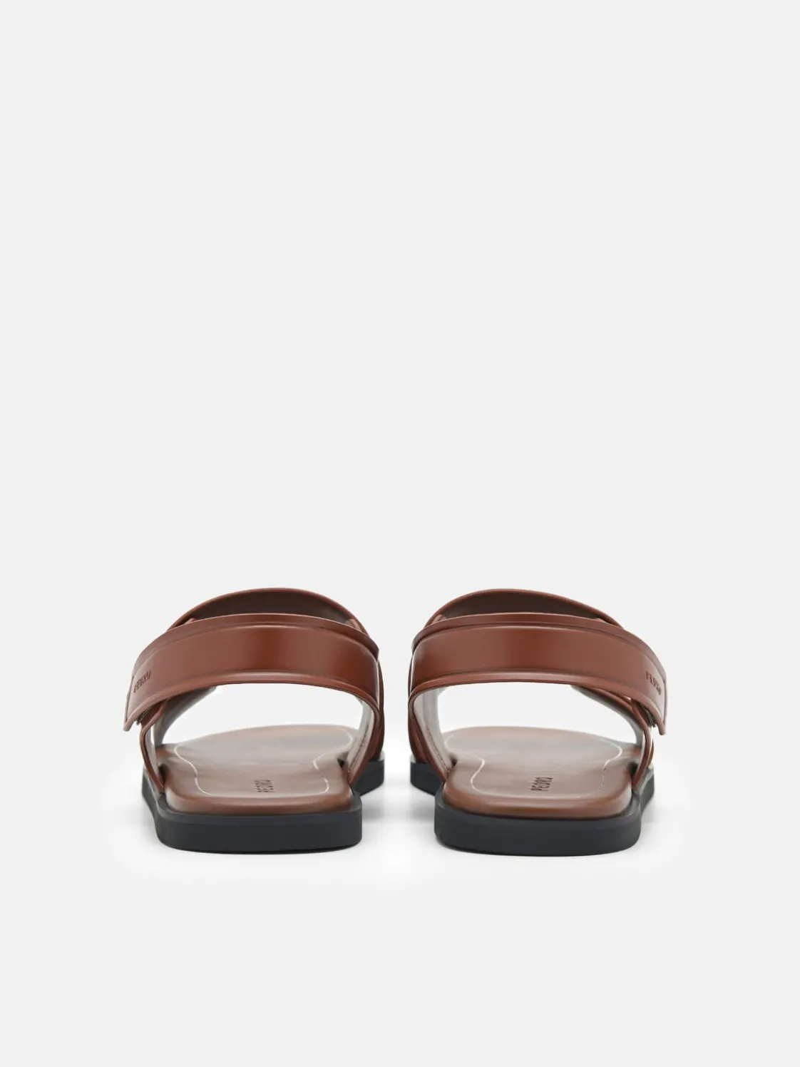 Backstrap Velcro Sandals - Brown