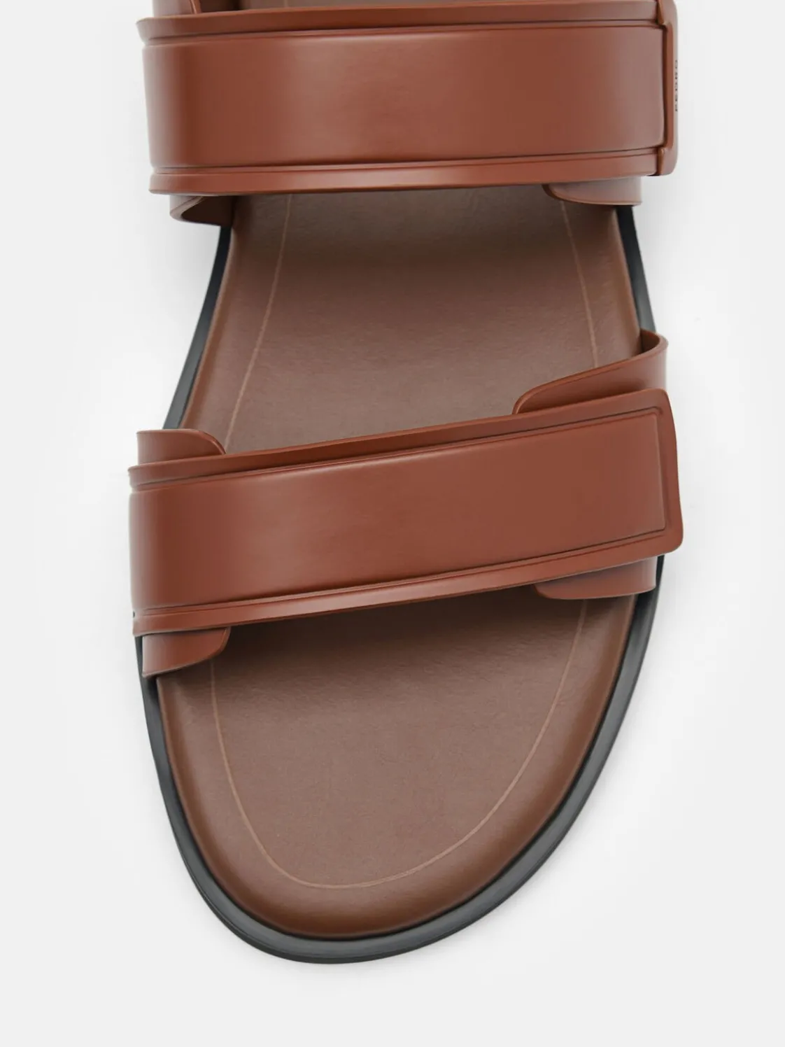 Backstrap Velcro Sandals - Brown