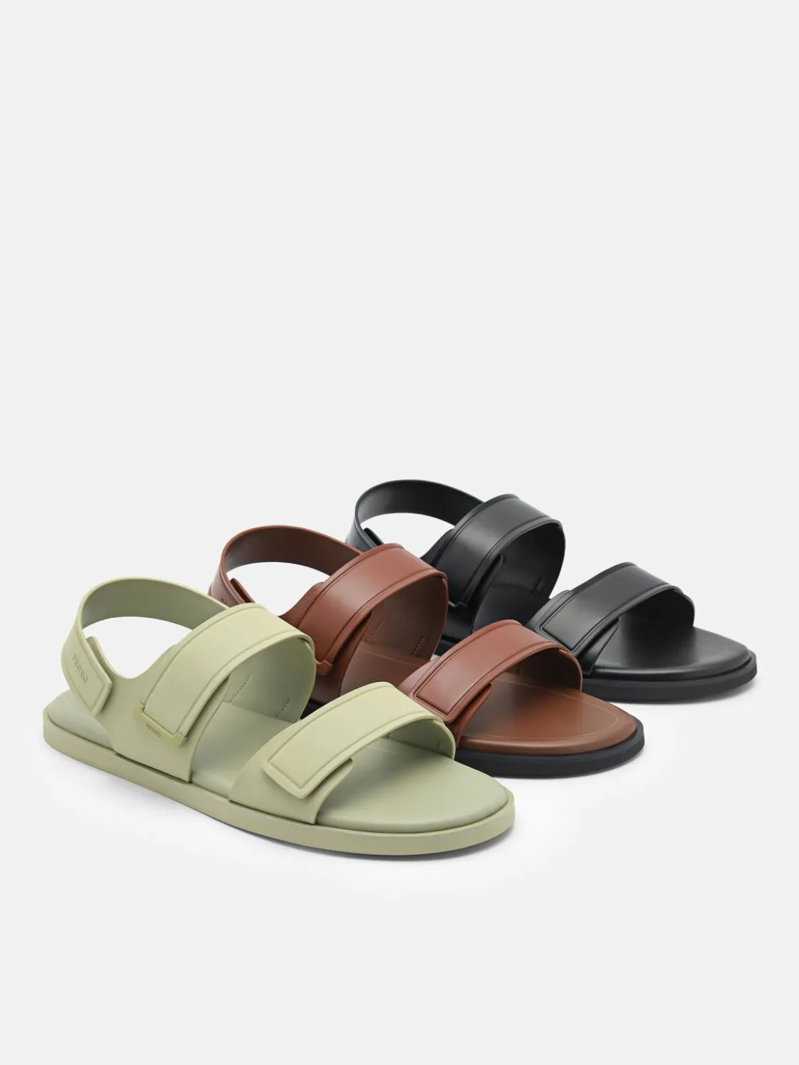 Backstrap Velcro Sandals - Brown
