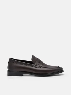Bailey Calf Leather Loafers - Dark Brown