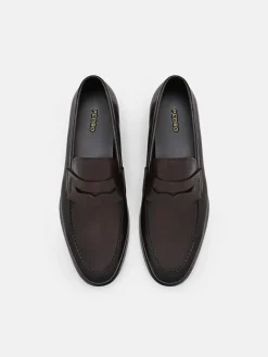 Bailey Calf Leather Loafers - Dark Brown