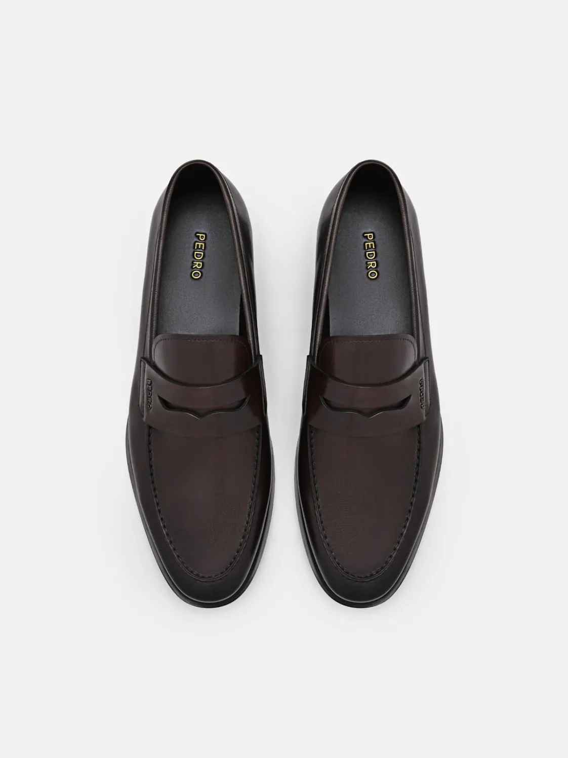 Bailey Calf Leather Loafers - Dark Brown