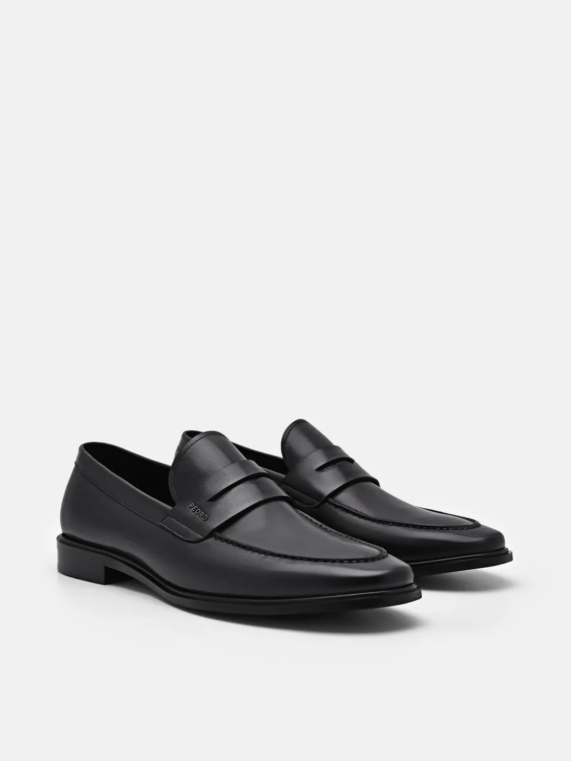 Bailey Calf Leather Loafers - Black
