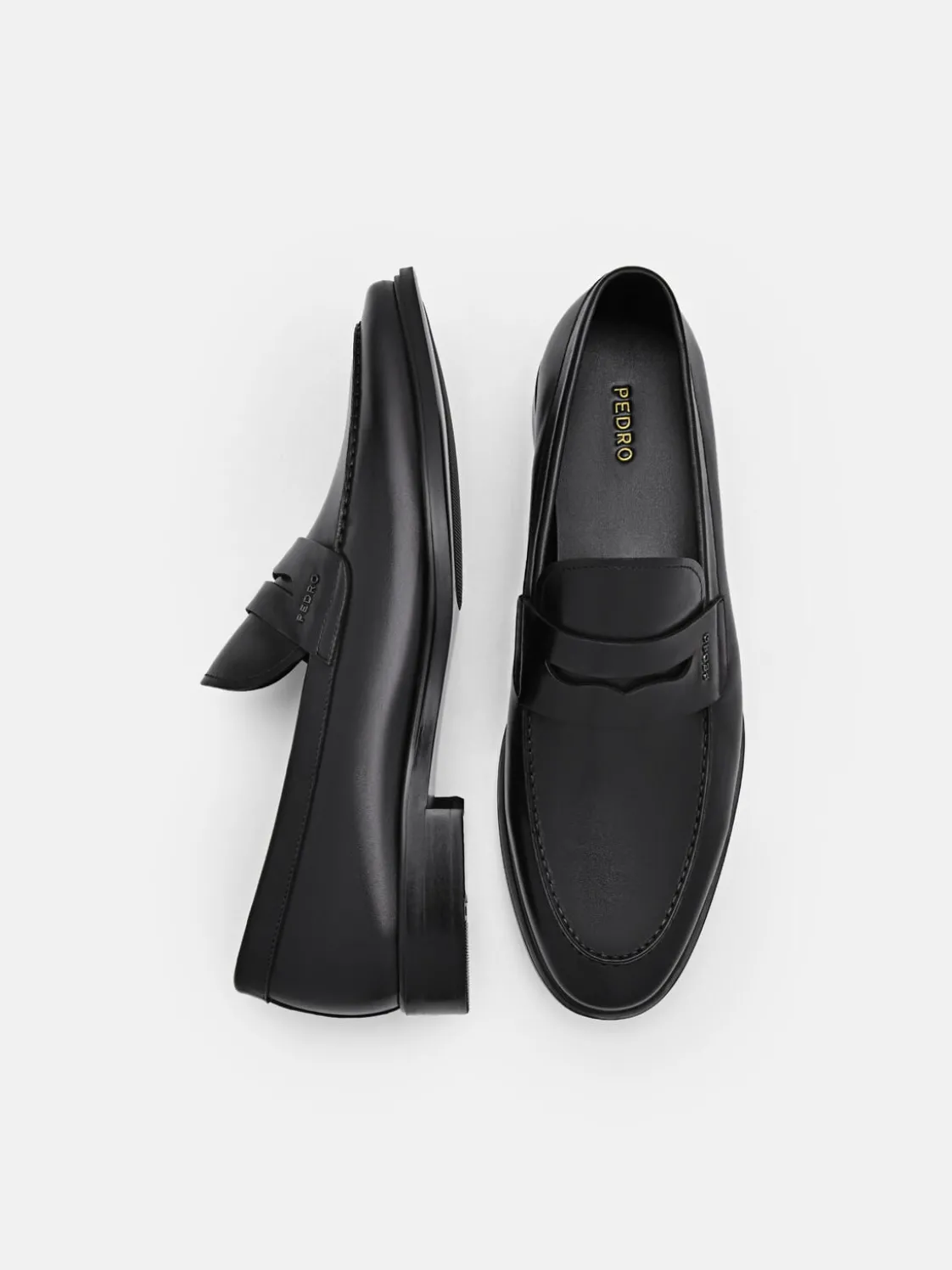 Bailey Calf Leather Loafers - Black