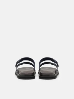 Band Slide Sandals - Navy