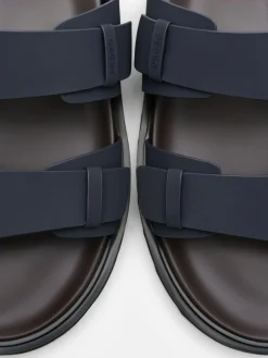 Band Slide Sandals - Navy