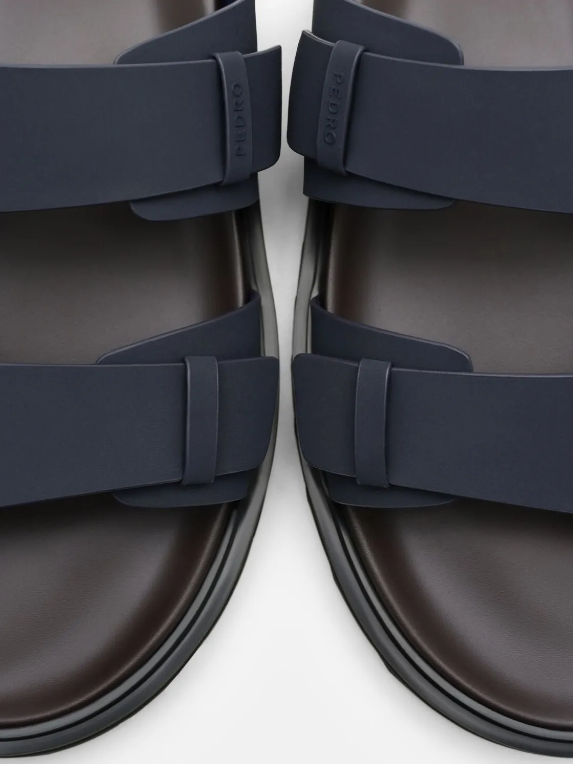 Band Slide Sandals - Navy