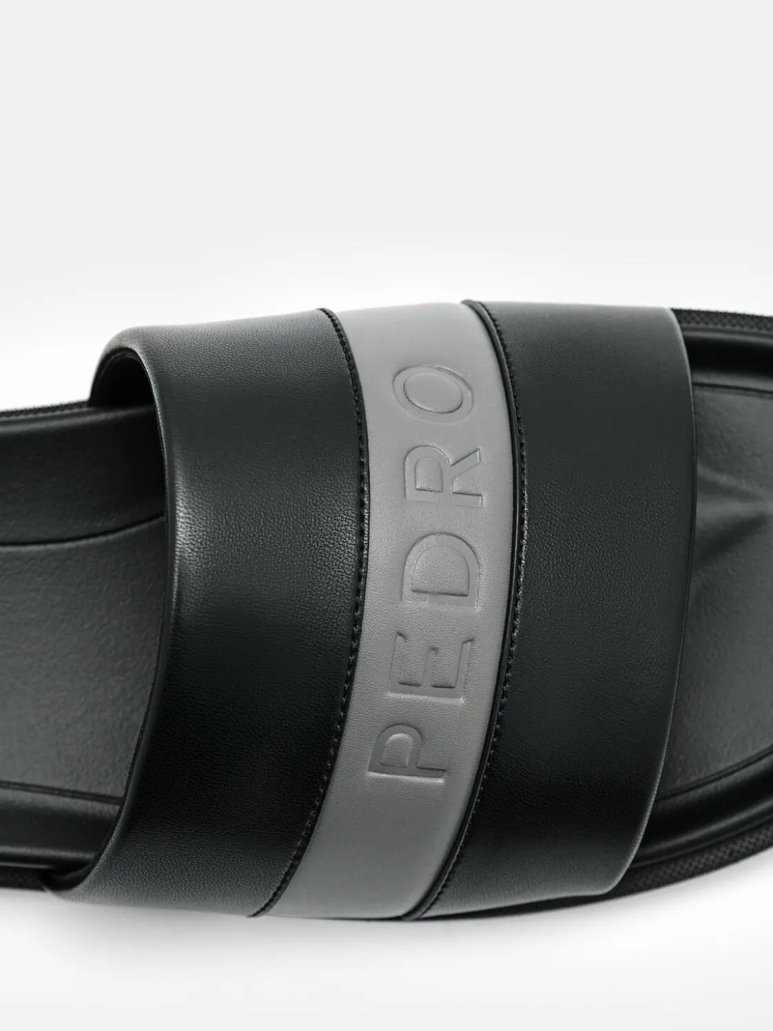 Banded Slide Sandals - Black