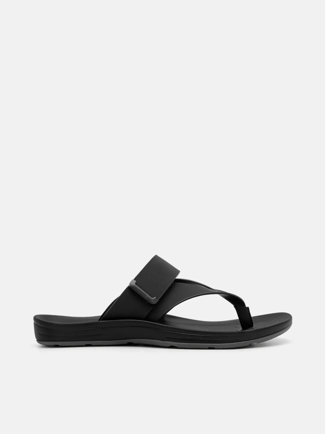 Banded Thong Sandals - Black