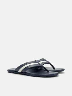 Banded Thong Sandals - Navy
