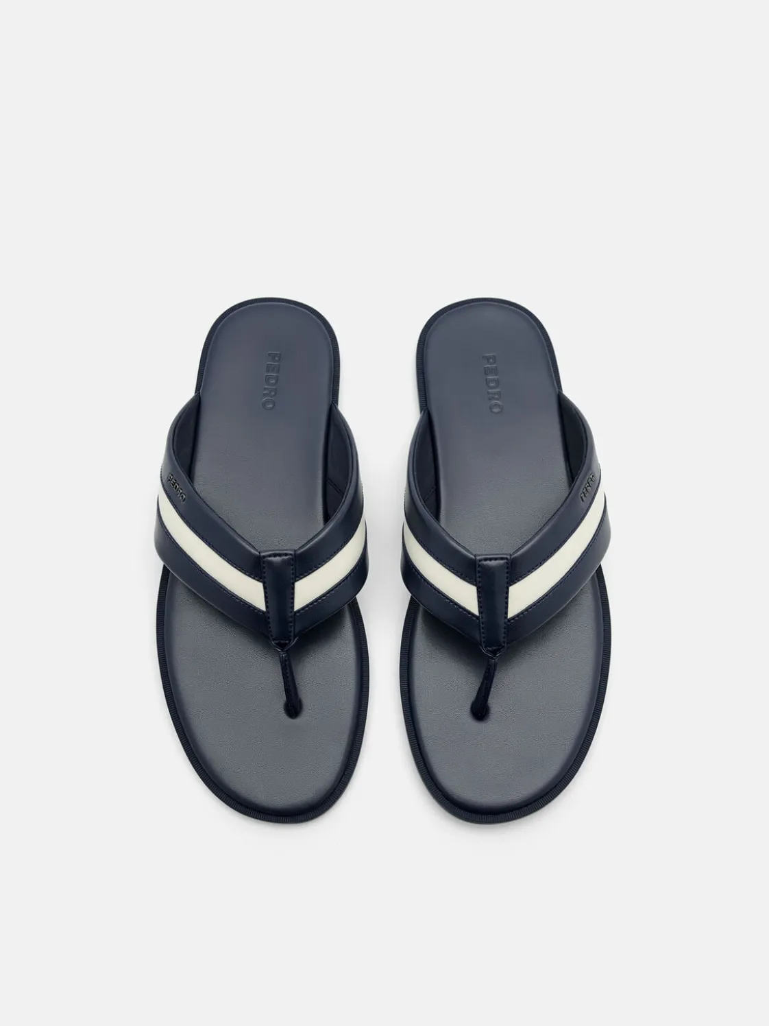 Banded Thong Sandals - Navy