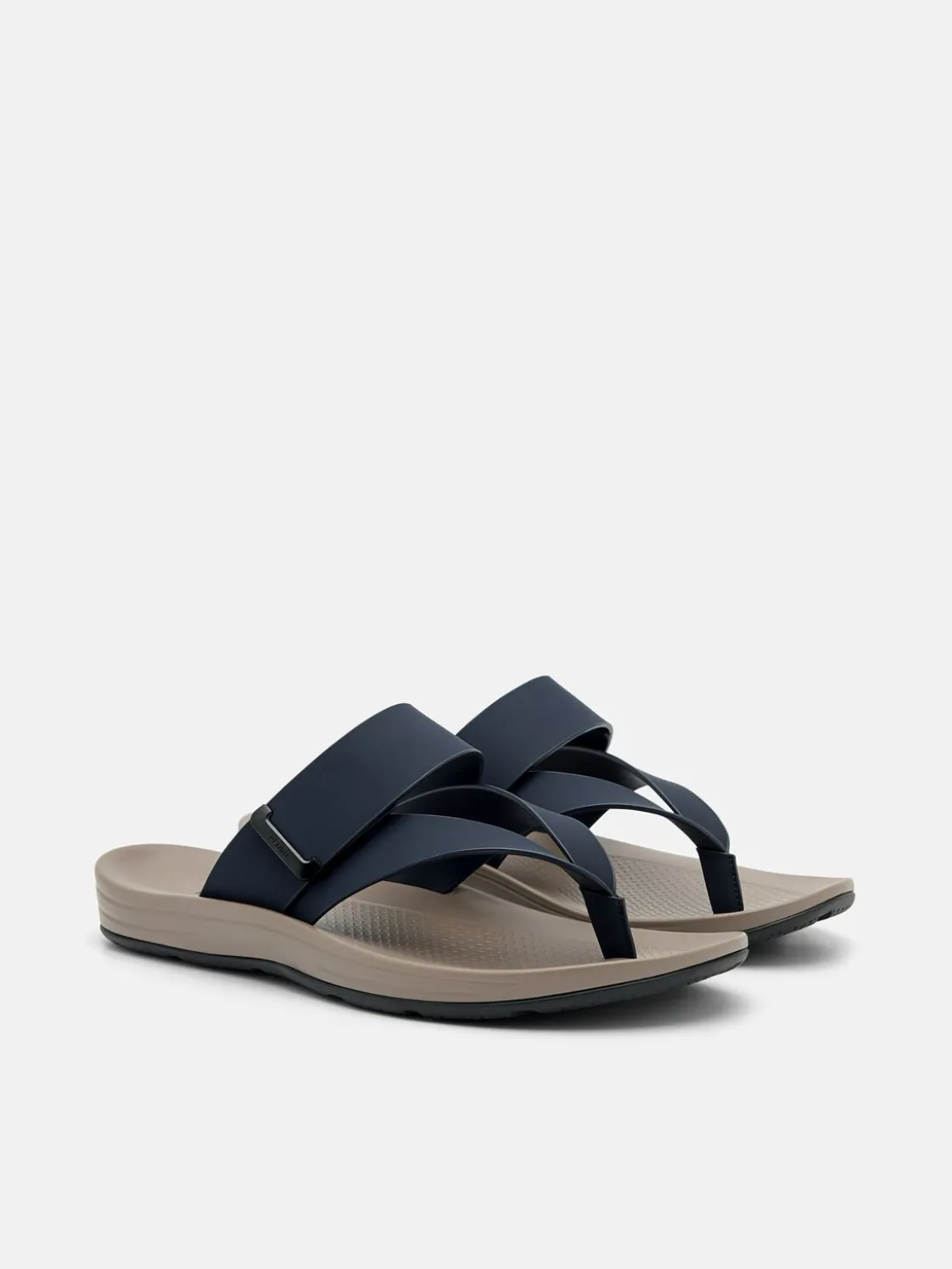 Banded Thong Sandals - Navy