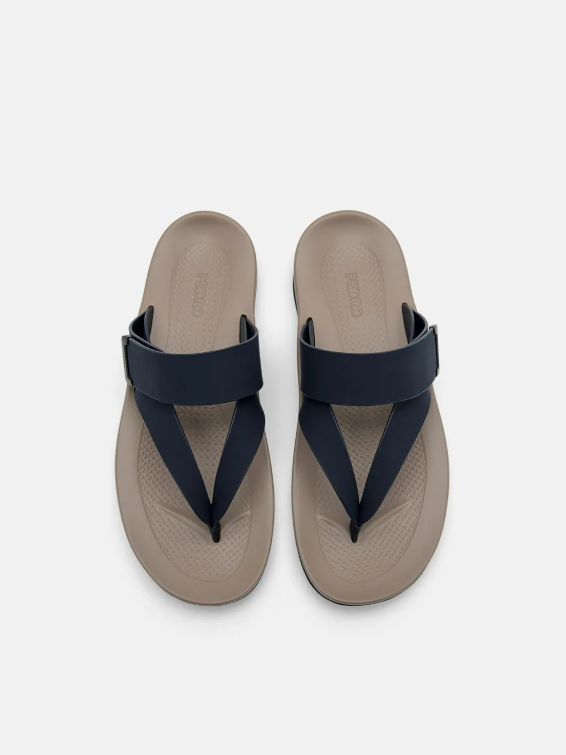 Banded Thong Sandals - Navy