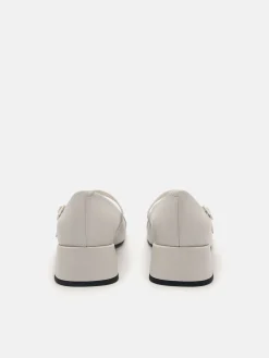 Bianca Leather Mary Jane Pumps - Chalk