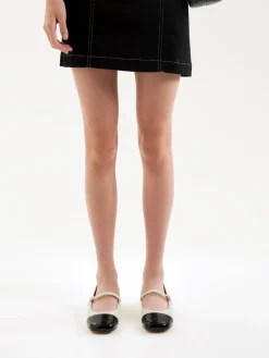 Bianca Leather Mary Jane Pumps - Chalk