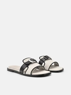 Bridget Slide Sandals - Beige