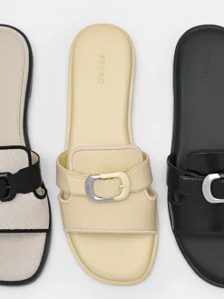 Bridget Slide Sandals - Beige