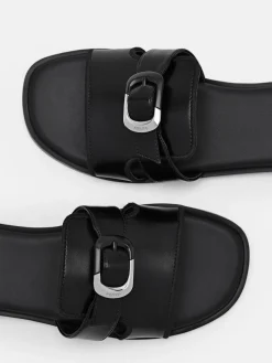 Bridget Slide Sandals - Black
