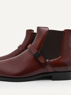 Brooklyn Leather Strapped Boots - Cognac