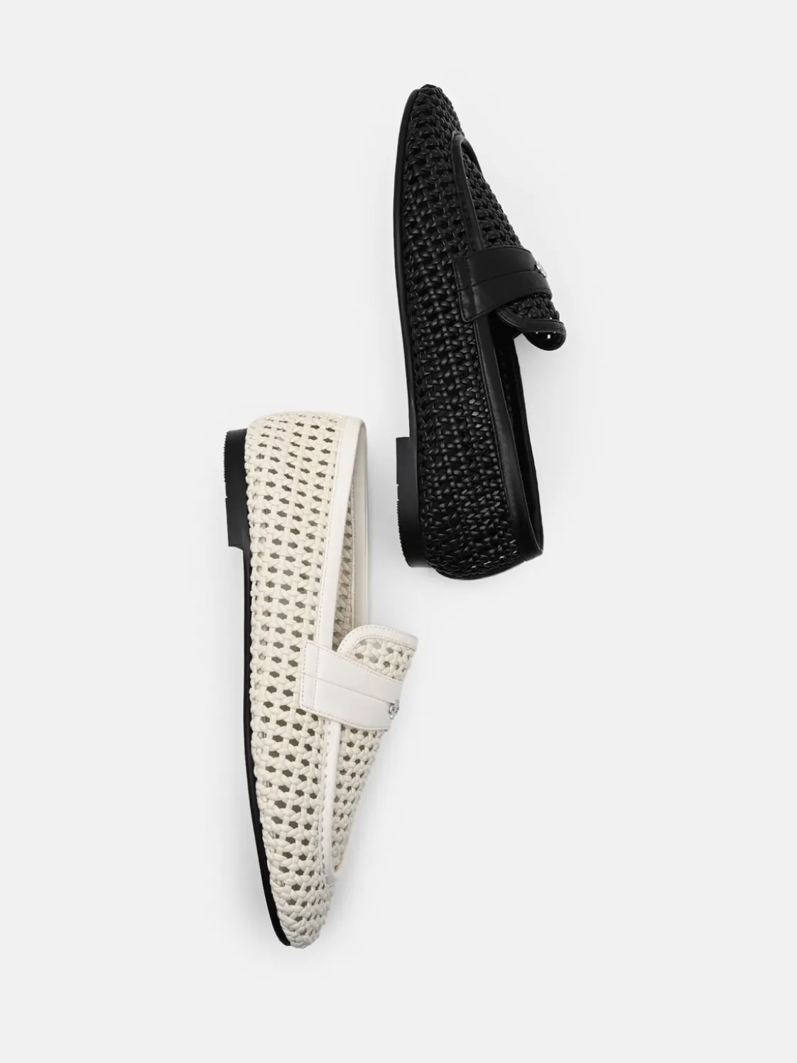 Brynn Woven Loafers - Black Weave