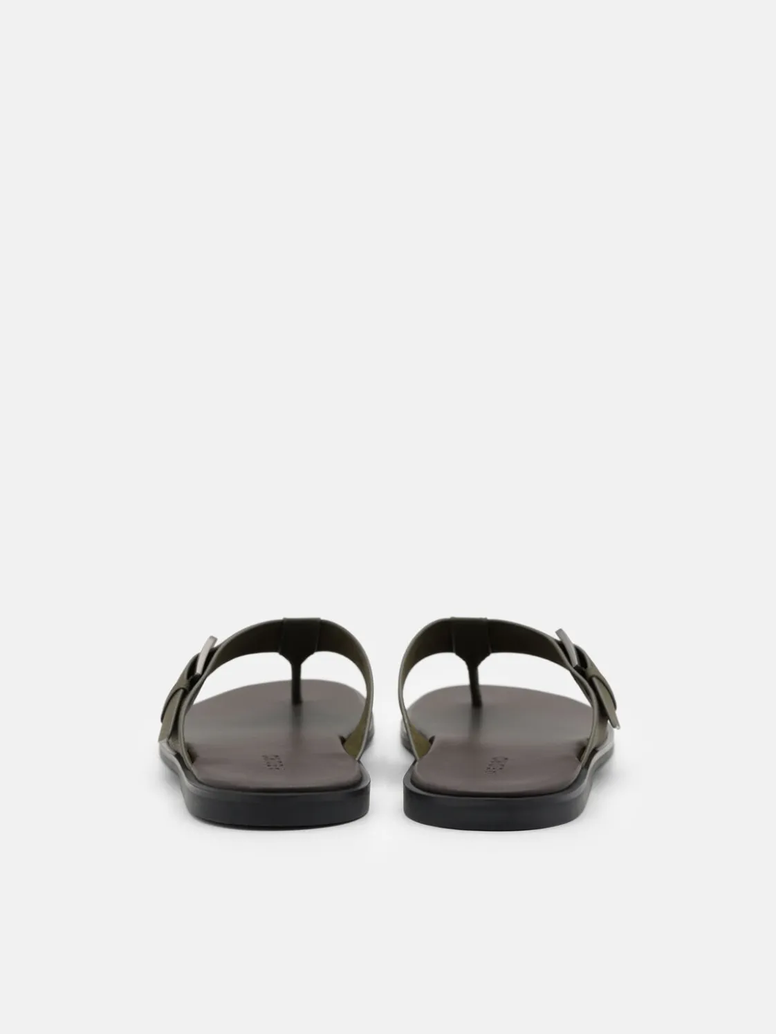 Buckle Thong Sandals - Military Green