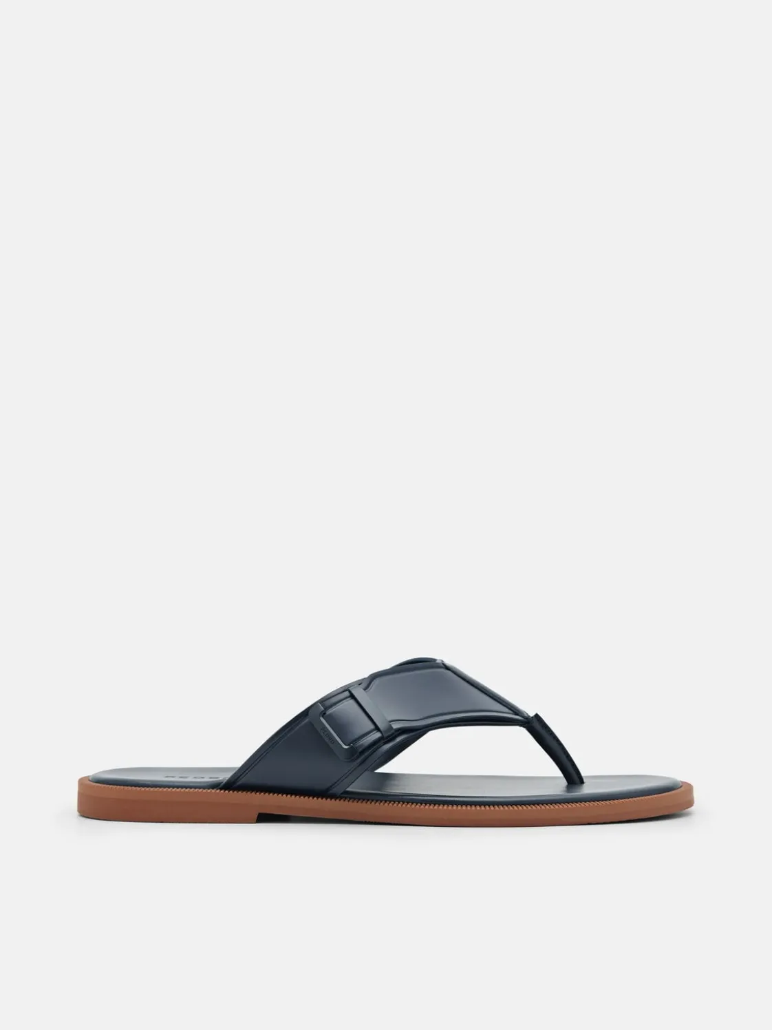 Buckle Thong Sandals - Navy