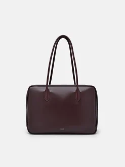 Caddie Leather Bowling Bag - Burgundy