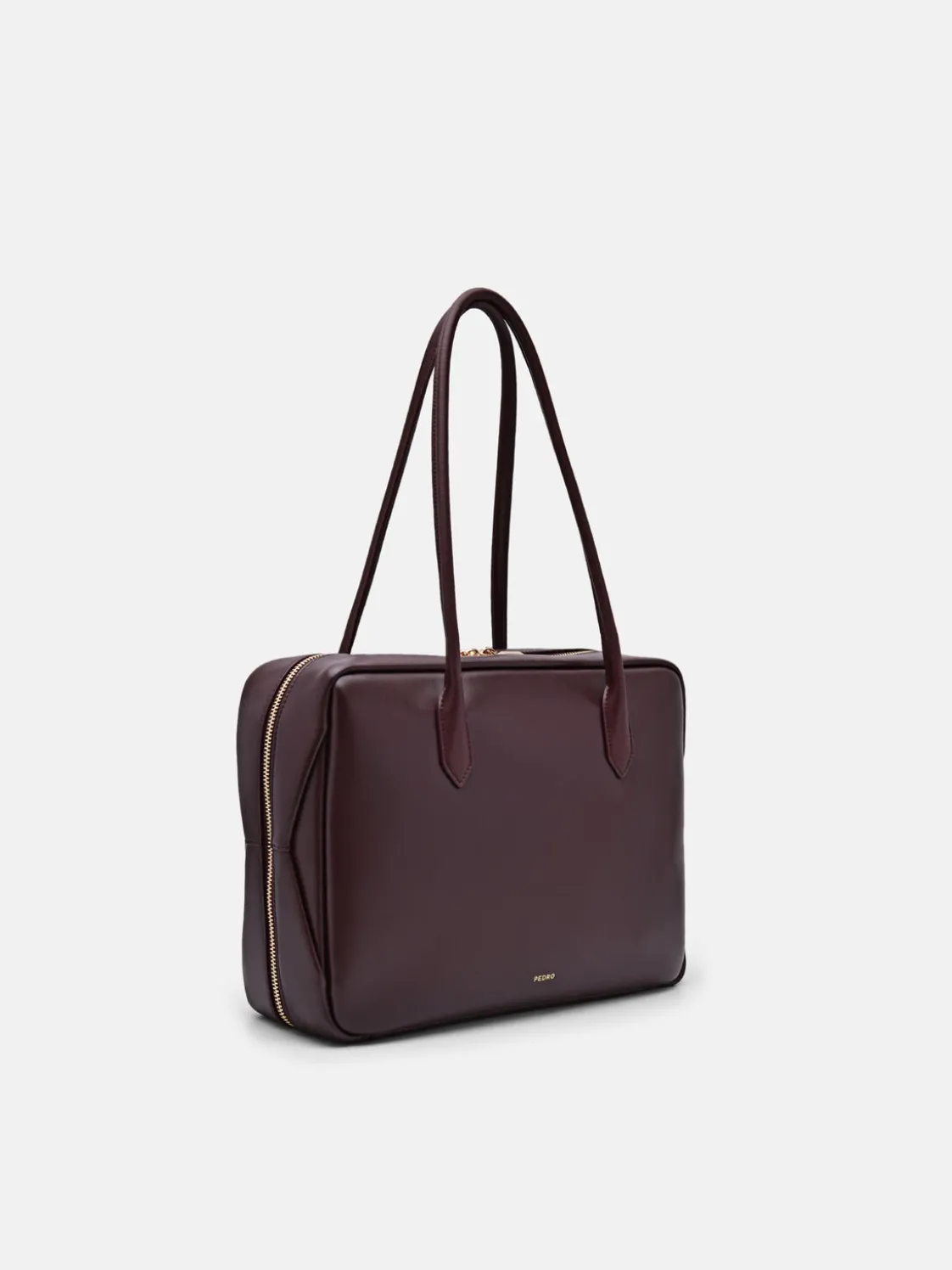 Caddie Leather Bowling Bag - Burgundy