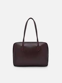Caddie Leather Bowling Bag - Burgundy