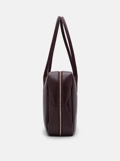 Caddie Leather Bowling Bag - Burgundy