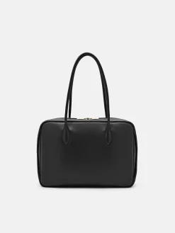 Caddie Leather Bowling Bag - Black