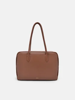 Caddie Leather Bowling Bag - Cognac
