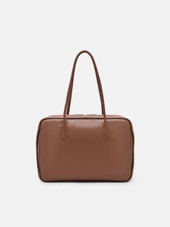 Caddie Leather Bowling Bag - Cognac