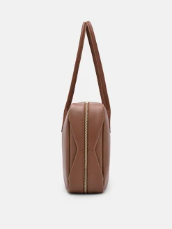 Caddie Leather Bowling Bag - Cognac