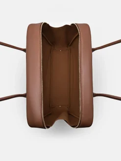 Caddie Leather Bowling Bag - Cognac