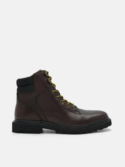 Calf Leather Delon Boots - Dark Brown