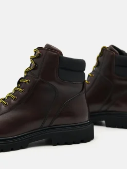 Calf Leather Delon Boots - Dark Brown
