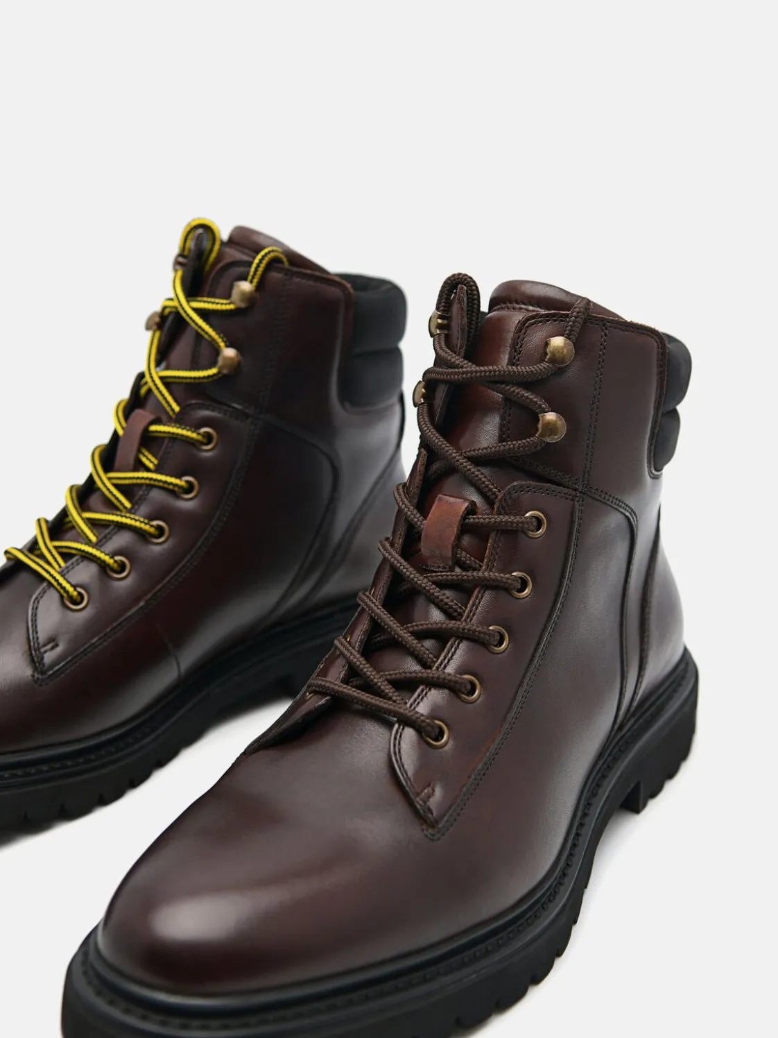 Calf Leather Delon Boots - Dark Brown