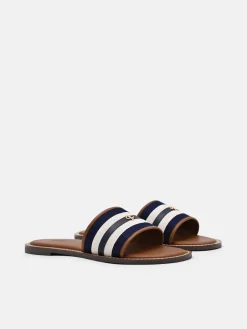 Canvas Slide Sandals - Navy Canvas
