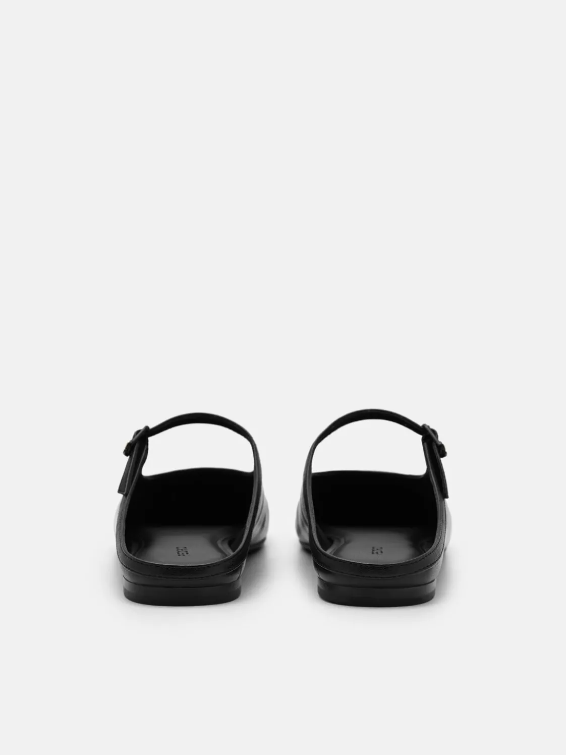 Cap Toe Mules - Black