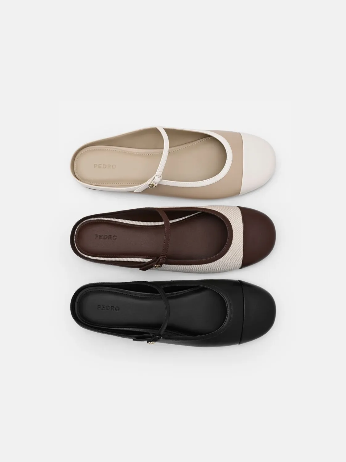 Cap Toe Mules - Nude