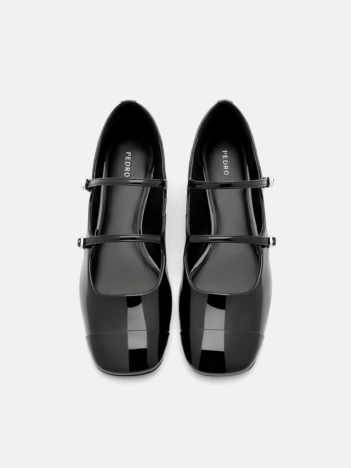 Cap-Toe Ballerina Flats - Black