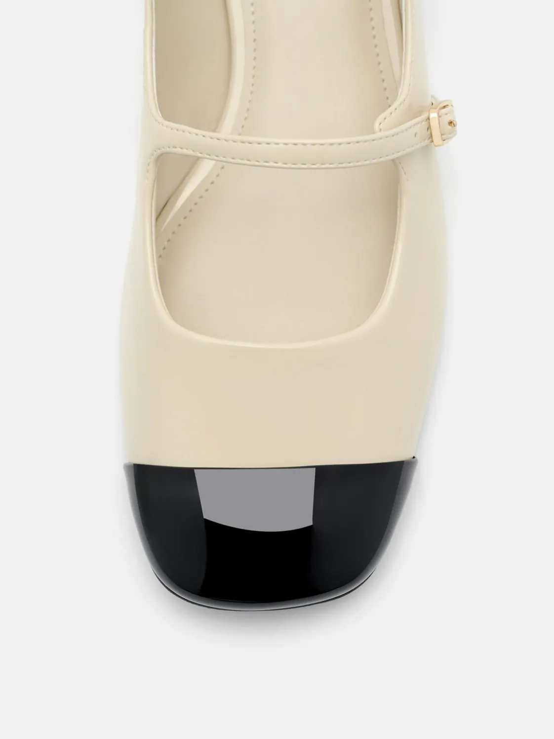 Cap-Toe Ballerina Flats - Chalk