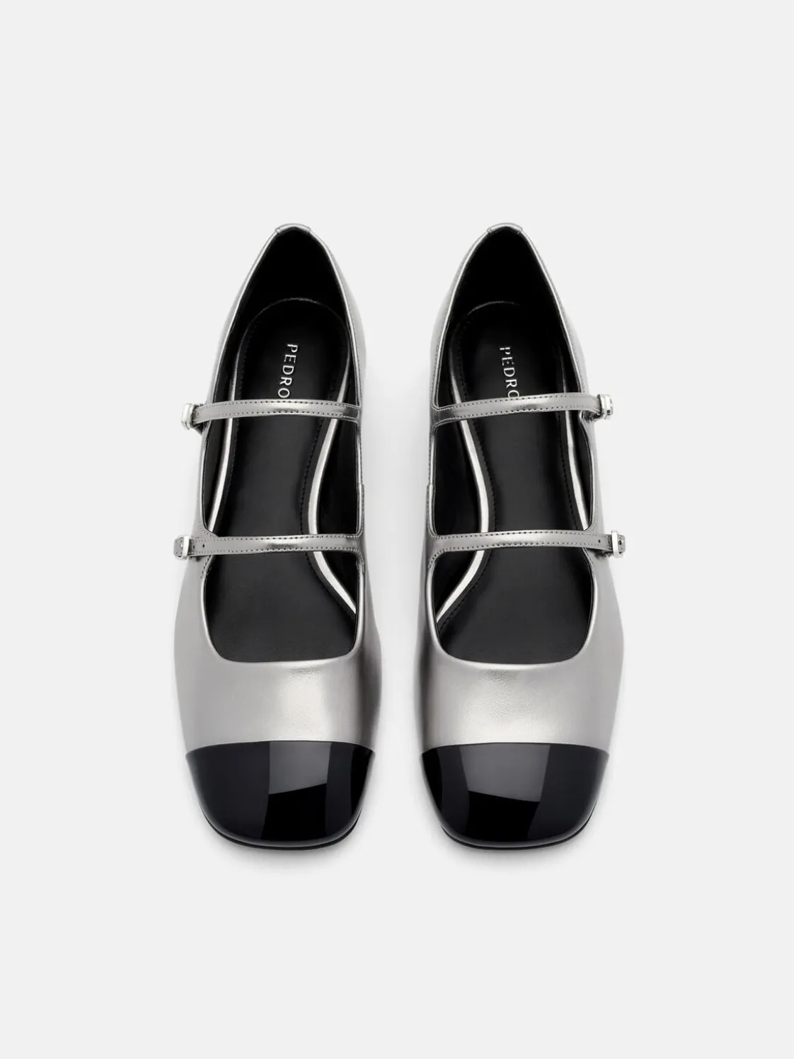 Cap-Toe Ballerina Flats - Pewter