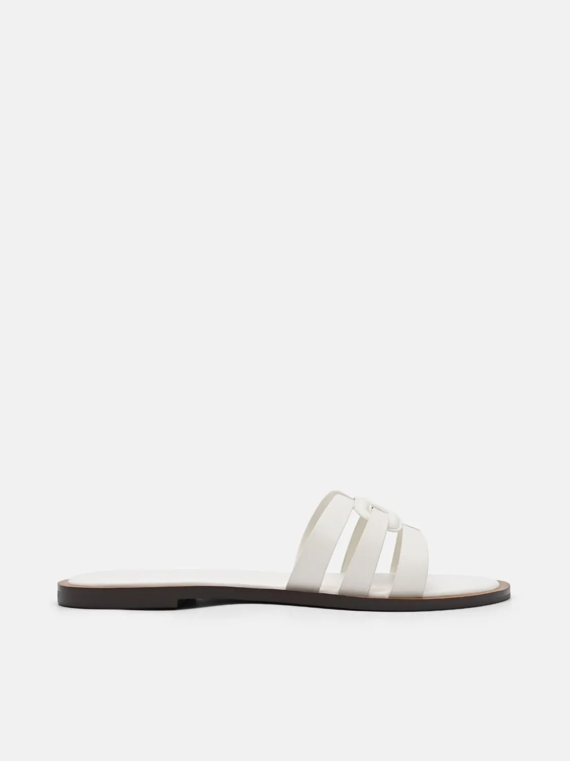 Carmel Leather Slide Sandals - Chalk