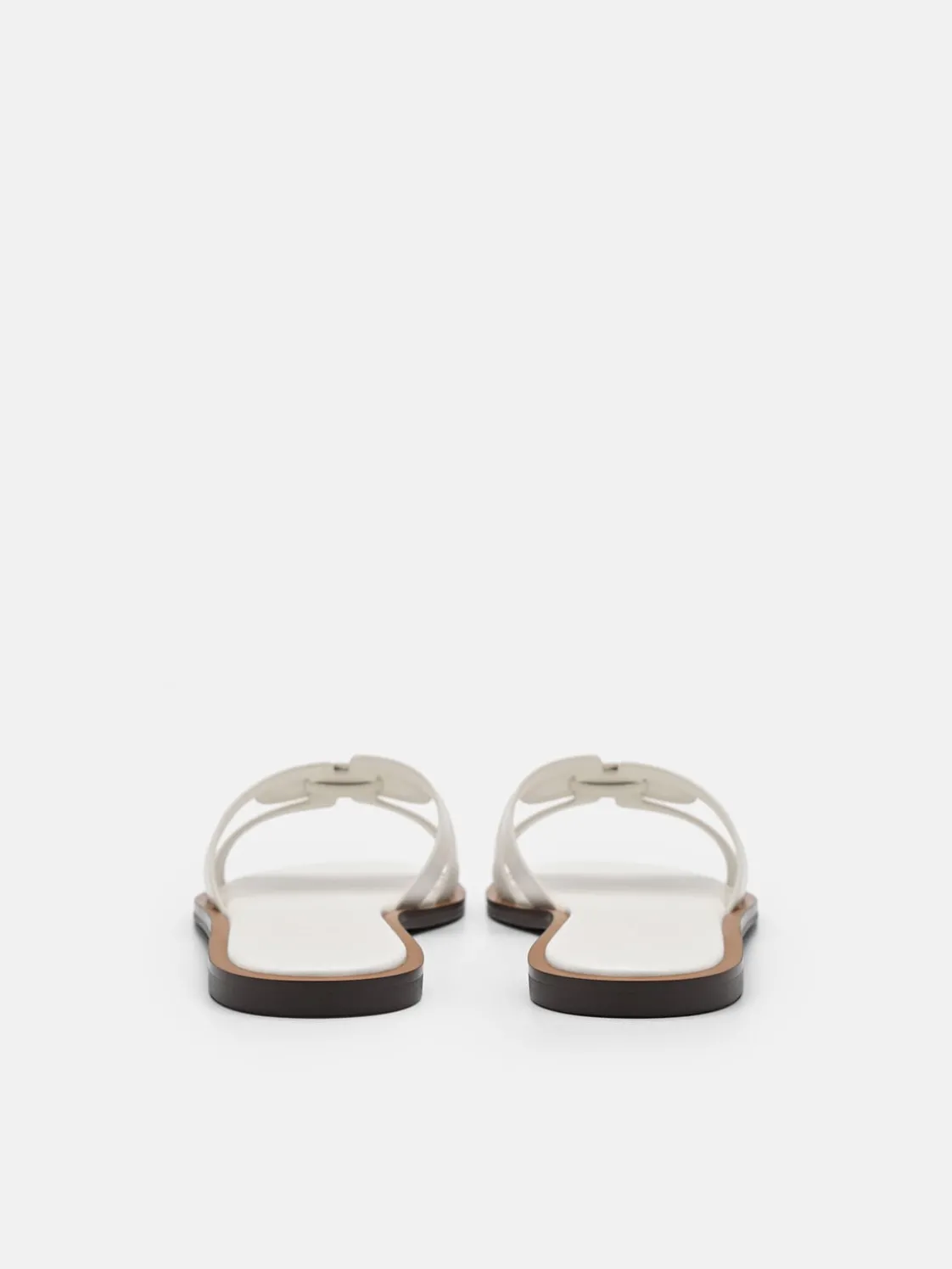 Carmel Leather Slide Sandals - Chalk