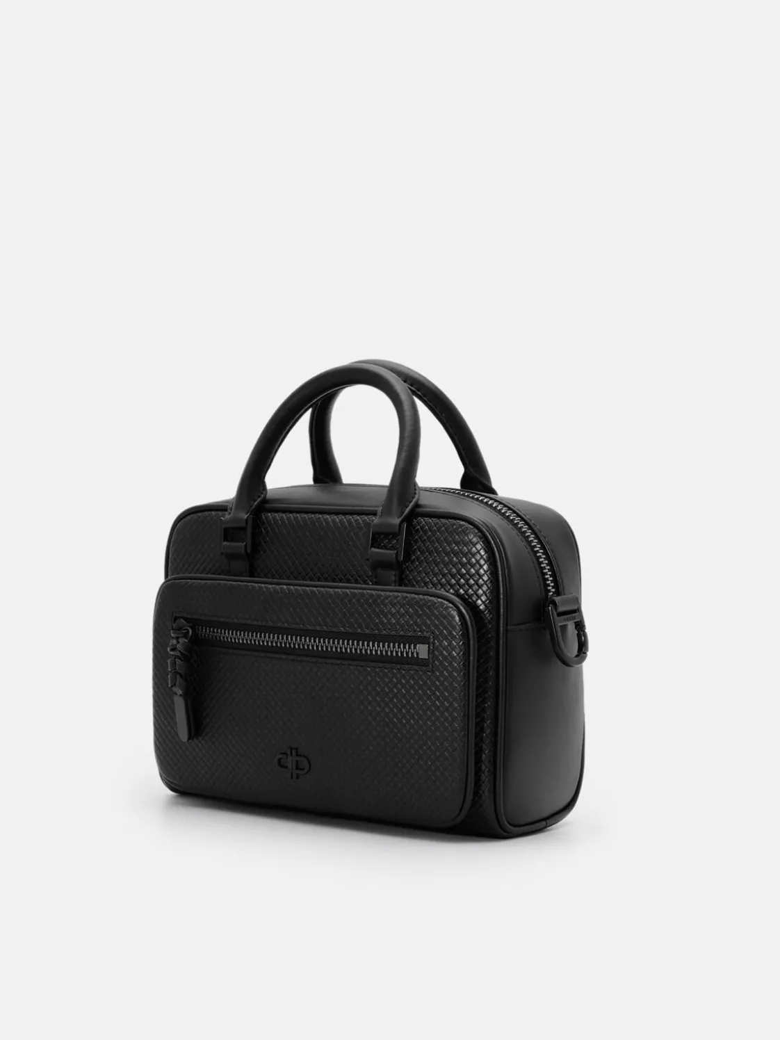Crosby Crossbody Bag - Black Embossed